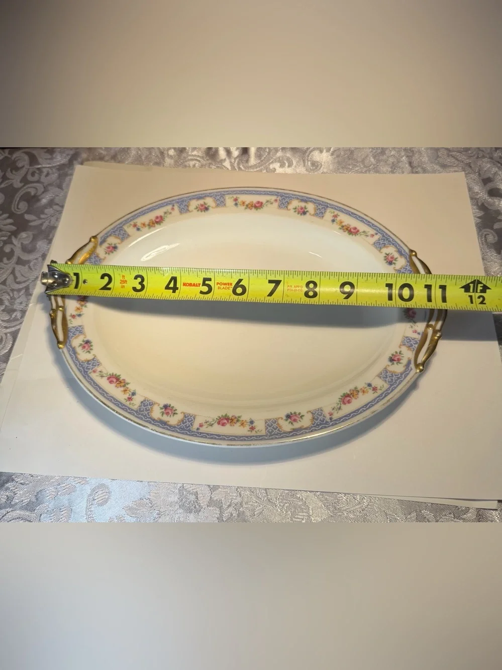 Antique Floral Platter French Porcelain L. Bernardaud & Cie Limoges France 1900s